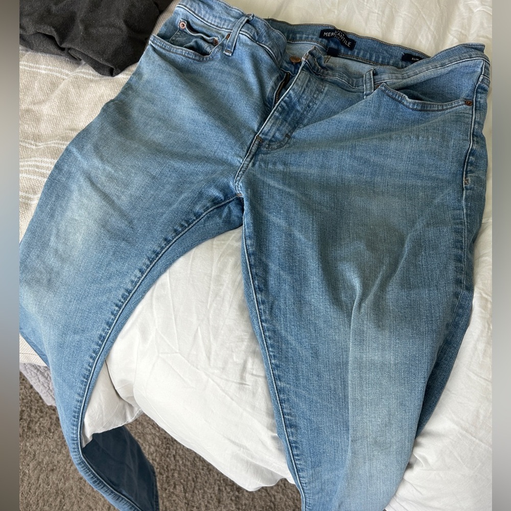 J. crew slim jeans 34w c 36long. Like new condition